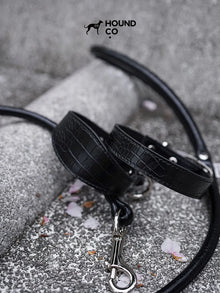 Onyx Vegan Croco Patterned Leash