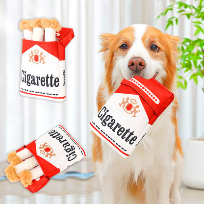 Dog Toy – Funny Cigarette Plush Chew Toy with Box