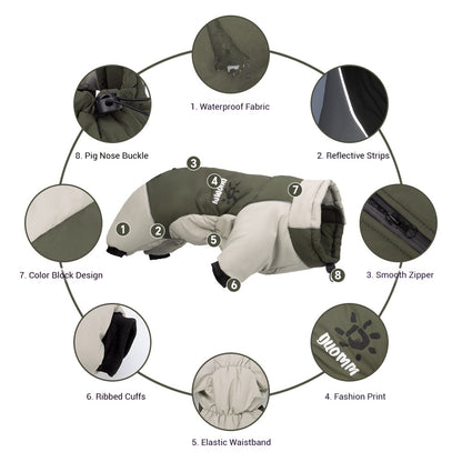 Reflective Dog Winter Jacket – Waterproof Warm Cotton Coat