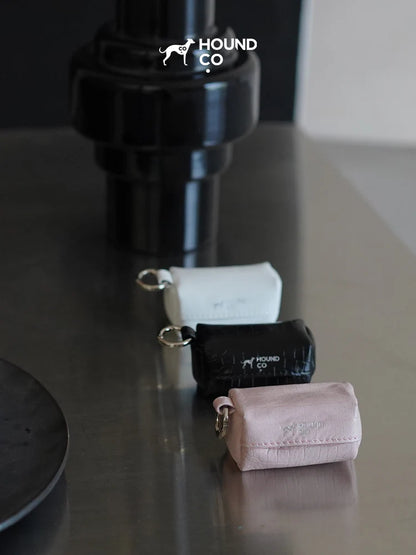 Vegan Leather Poop Bag Holder