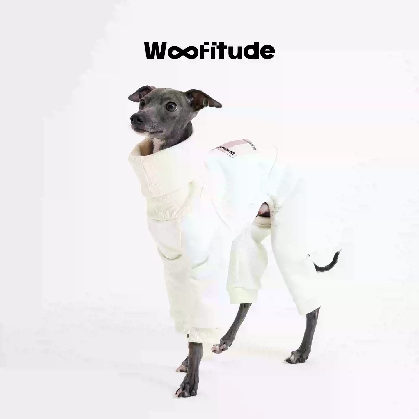 Woofitude High-Neck Quilted Sweatshirt