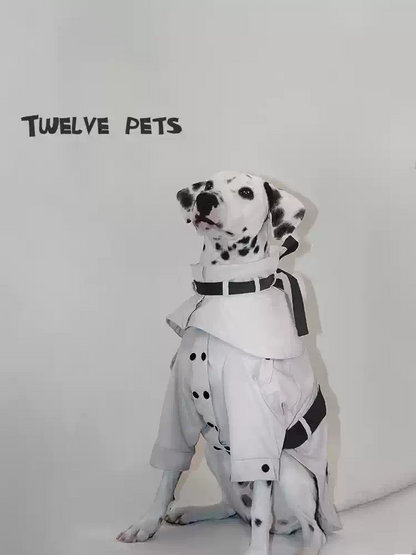 Waterproof Winter Trench Coat – Adjustable Dog Jacket with Detachable Collar