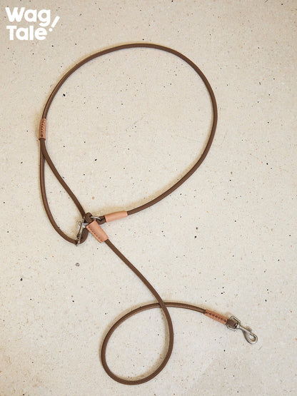 WagTale Vintage Leather Dog Leash – Multi-Tone Versatile Design