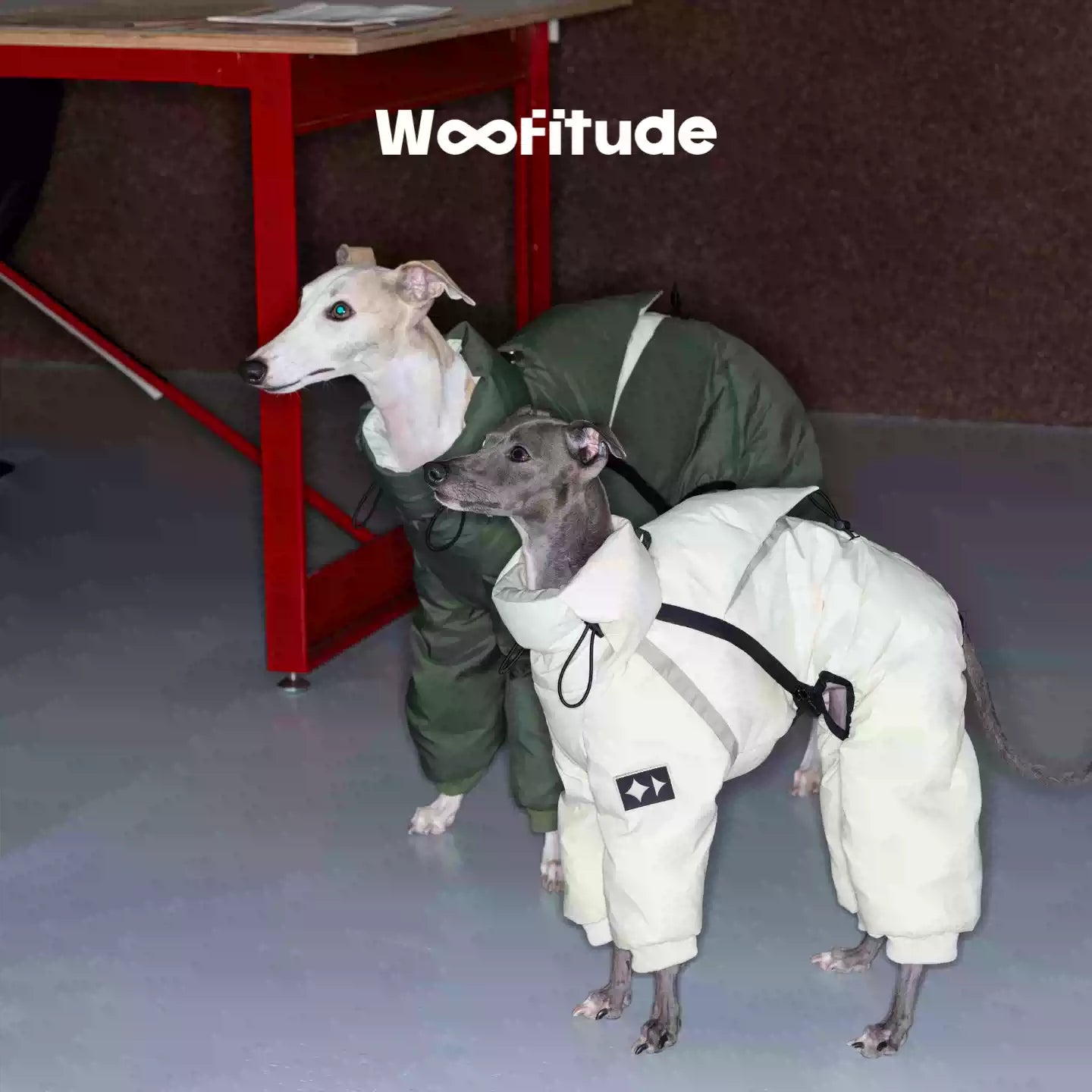 Woofitude “Layered Ridge” 95% White Duck Down Jacket