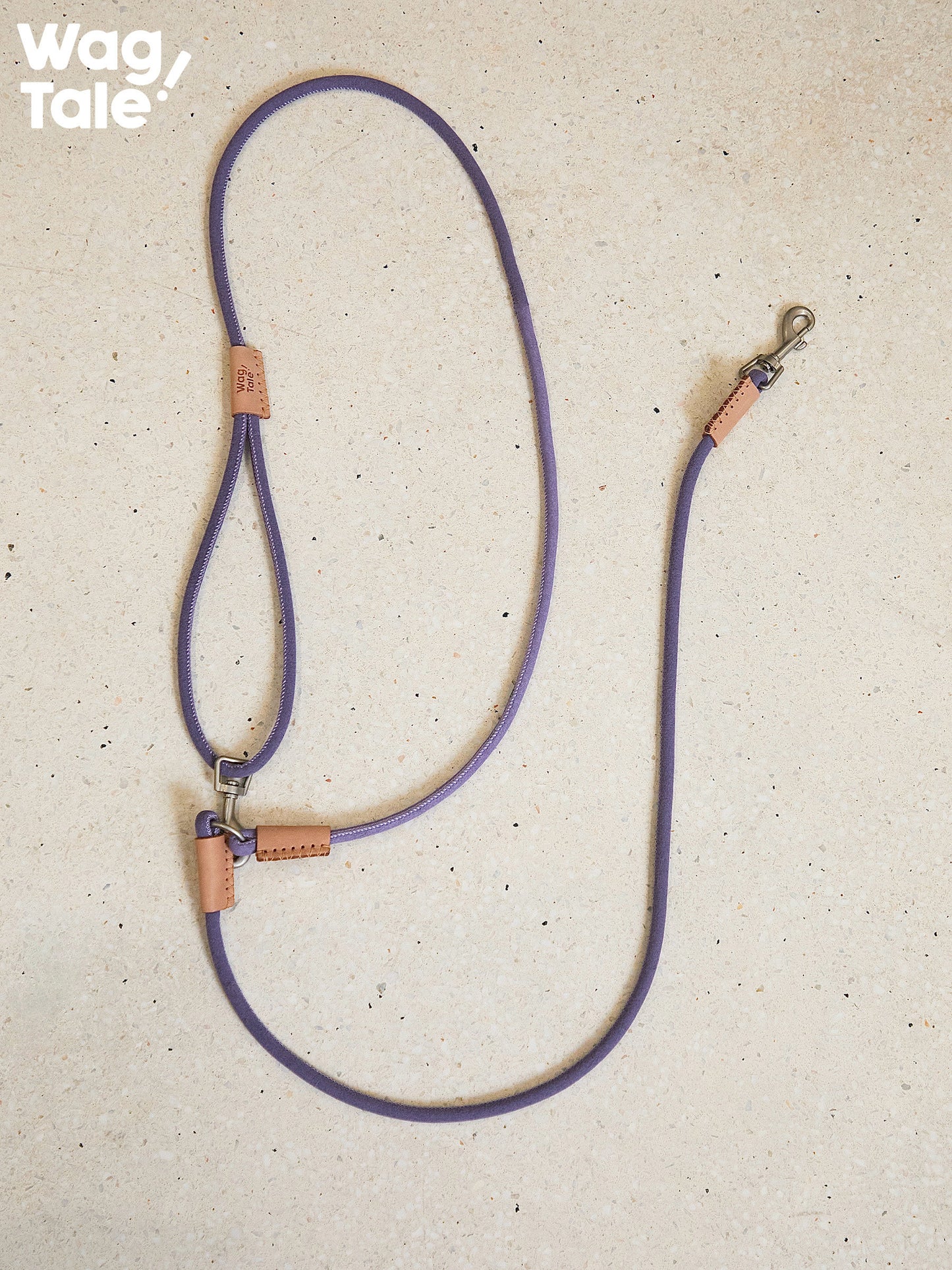 WagTale Vintage Leather Dog Leash – Multi-Tone Versatile Design