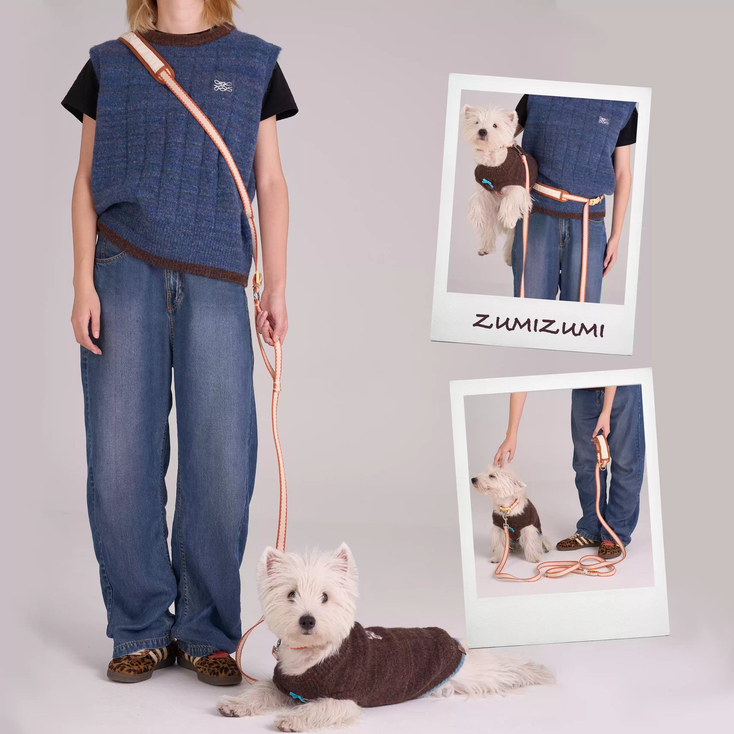 Multi-Way Weave Dog Leash – Crossbody & Waist Wear