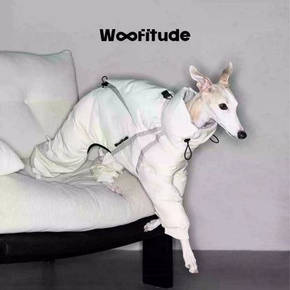 Woofitude “Layered Ridge” 95% White Duck Down Jacket