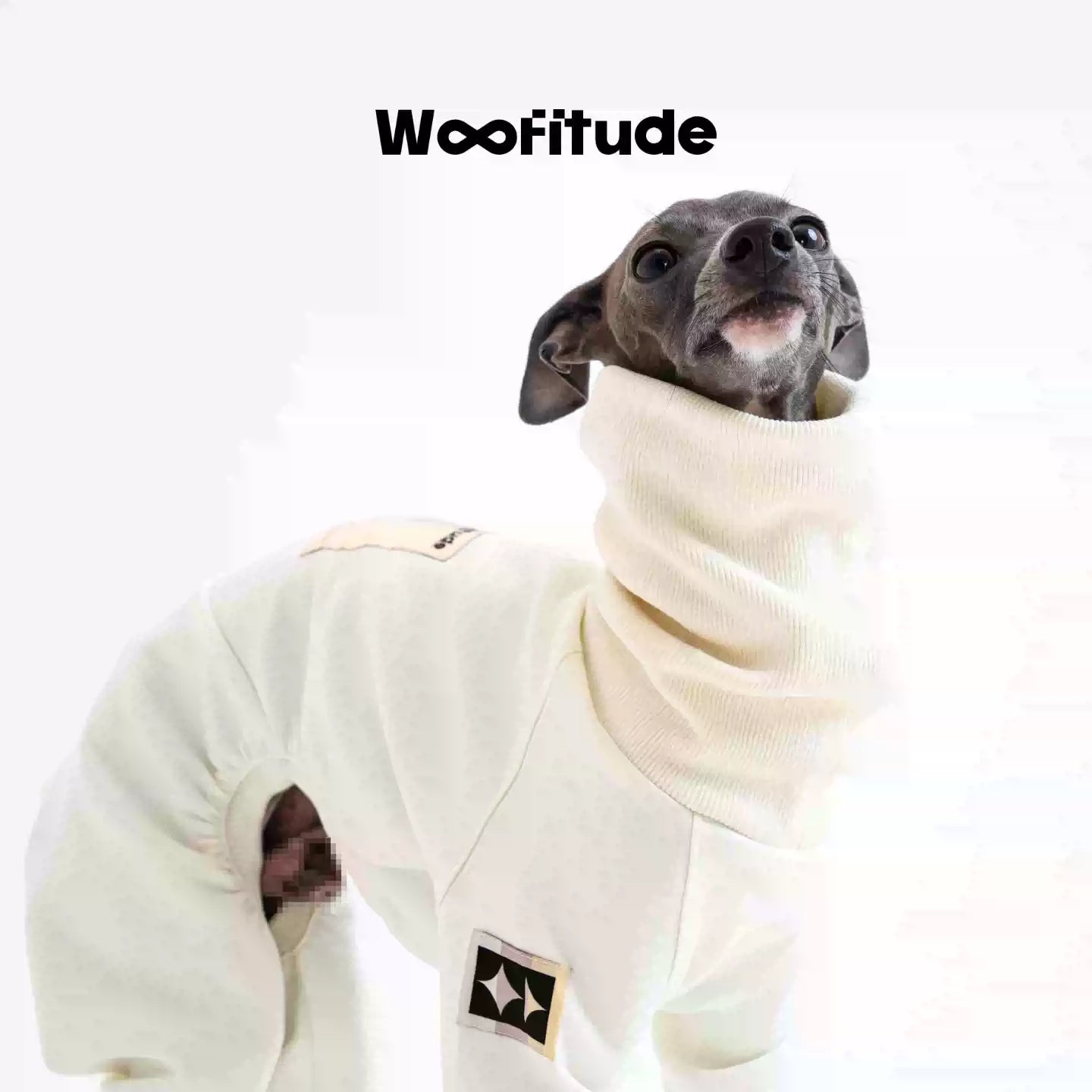 Woofitude High-Neck Quilted Sweatshirt