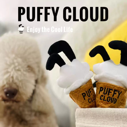 PuffyCloud Crinkle Ice Cream Toy – Interactive Treat Puzzle for Dogs & Cats