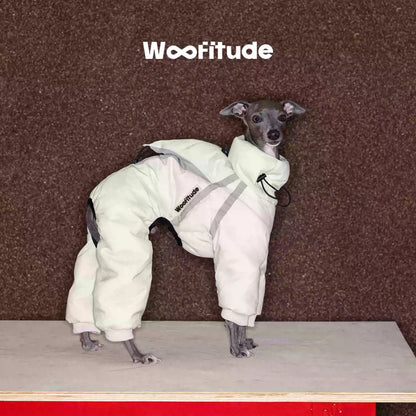 Woofitude “Layered Ridge” 95% White Duck Down Jacket