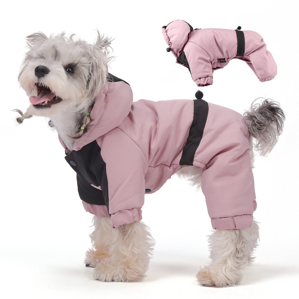 Dog Winter Jacket – Waterproof Four-Legged Cotton Coat
