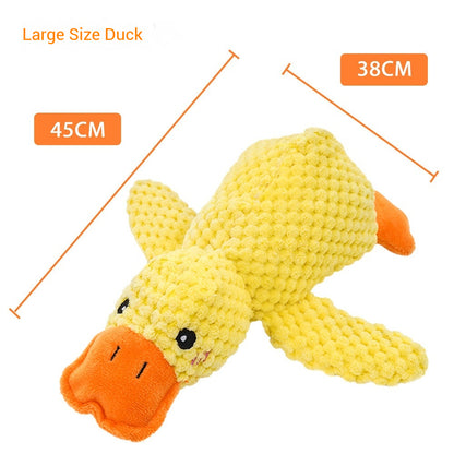 Yellow Duck Plush Pet Toy – Durable Chew & Squeaky Toy for Dogs & Cats