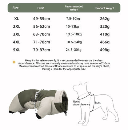 Reflective Dog Winter Jacket – Waterproof Warm Cotton Coat