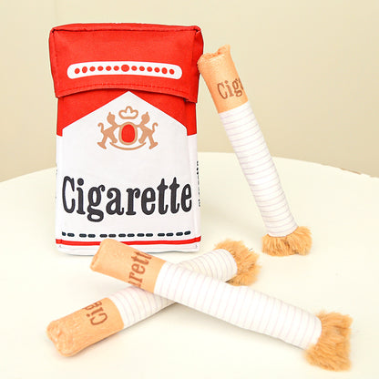 Dog Toy – Funny Cigarette Plush Chew Toy with Box