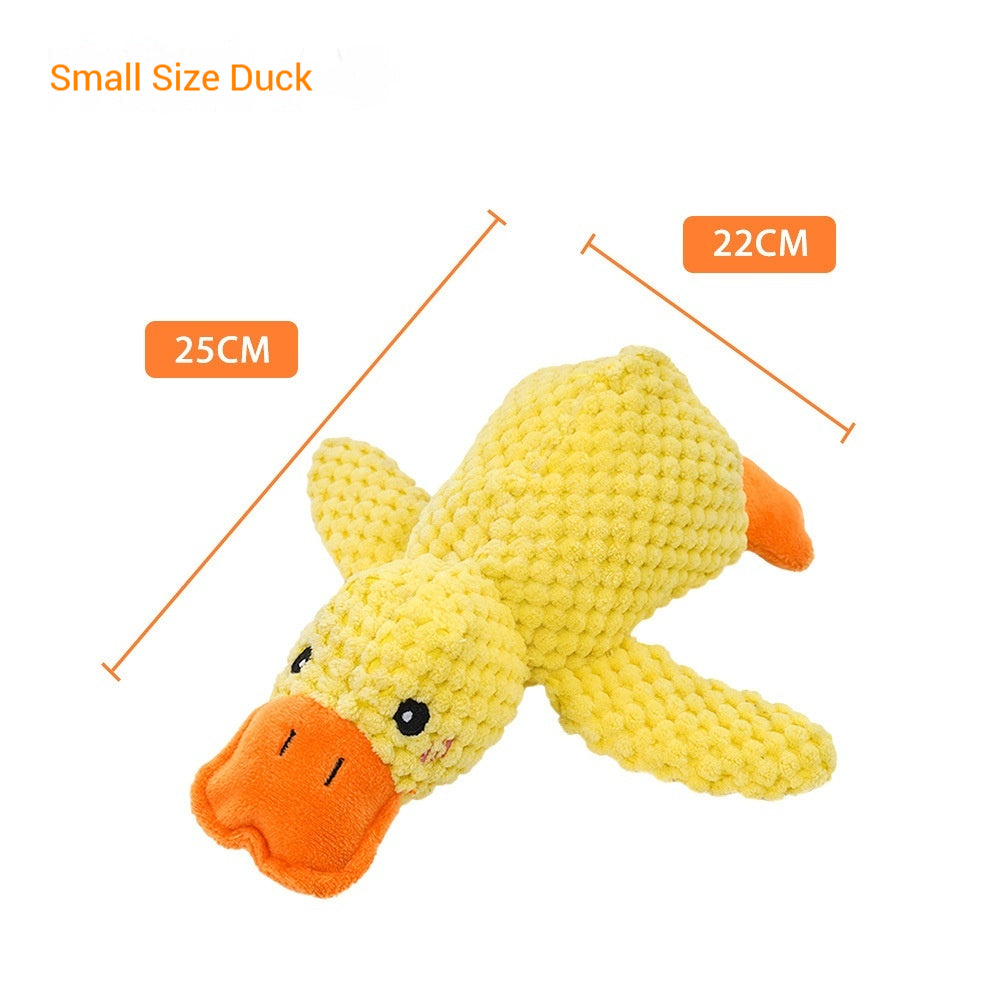 Yellow Duck Plush Pet Toy – Durable Chew & Squeaky Toy for Dogs & Cats
