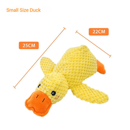 Yellow Duck Plush Pet Toy – Durable Chew & Squeaky Toy for Dogs & Cats